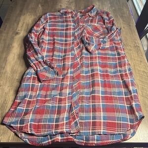 Kut from the Kloth Long Sleeve Plaid Button Up Dress